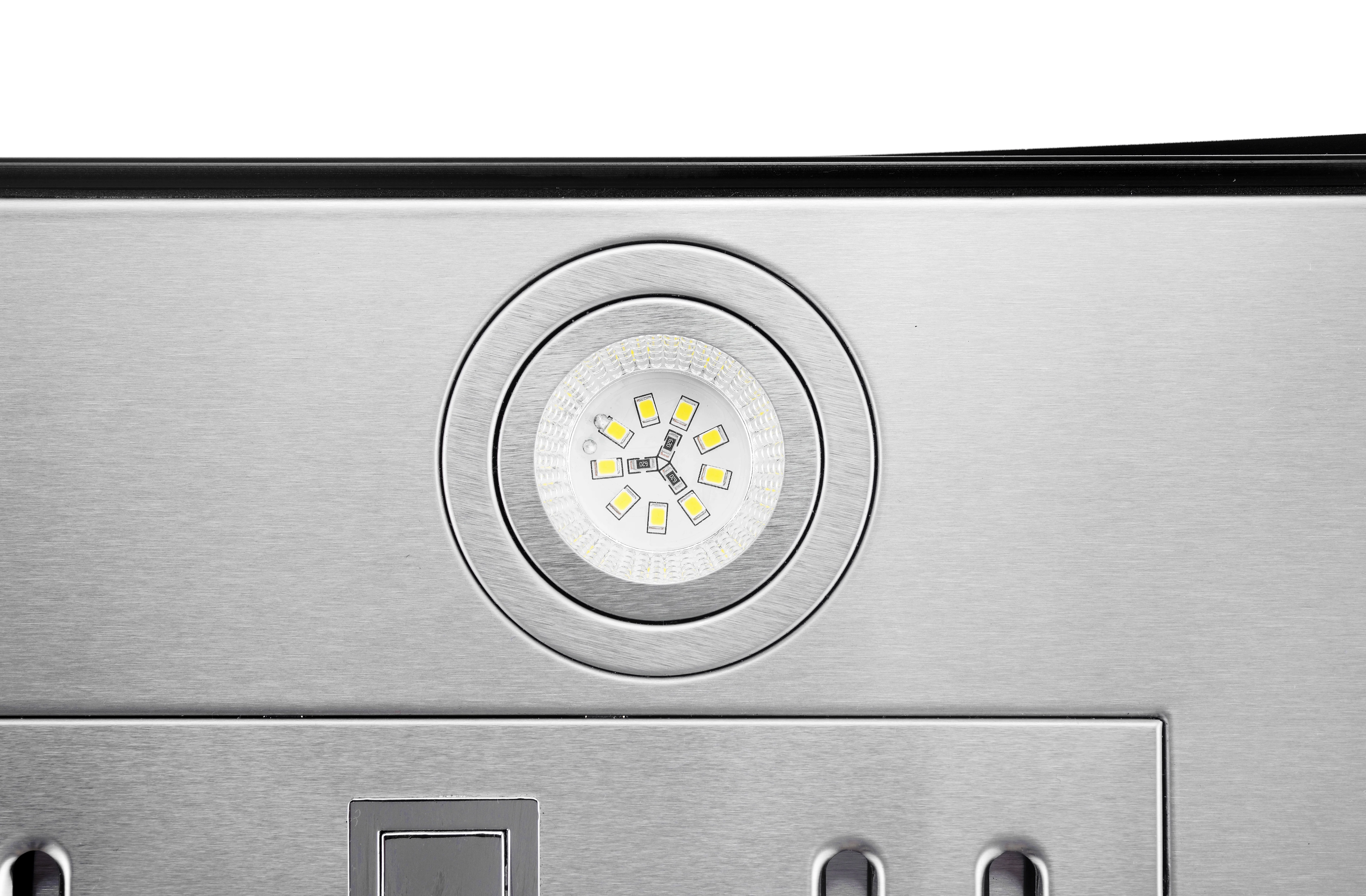 Hauslane|Chef Series WM-639 30-inch Wall Mounted Range Hood | Contemporary Design Professional Suction | Dishwasher Safe Baffle Filters, 3 Speed Settings, Touch Control Panel