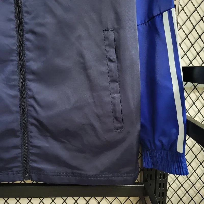 2023/2024 Arsenal Windbreaker Black Blue Soccer Jersey