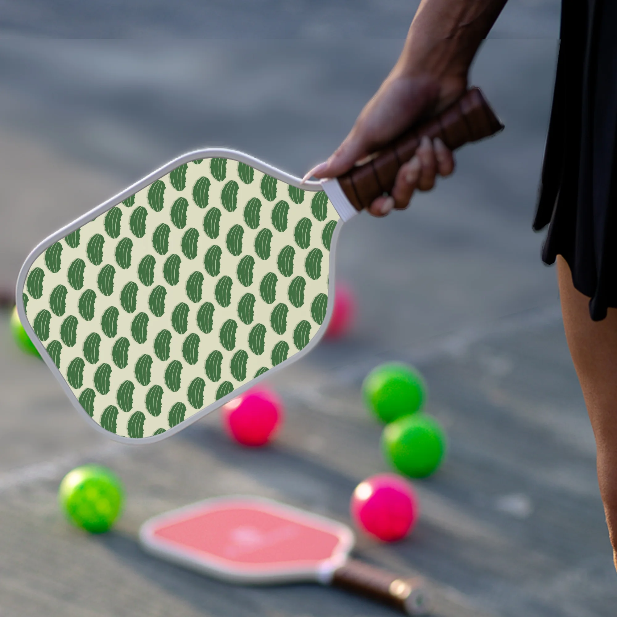The Pickleball Club - Exclusive, Signature, Pickleball Paddle | Fiberglass Surface with High Grit & Spin | Composite Honeycomb Core, Lightweight | Extended Handle, Pickleball & Travel Bag