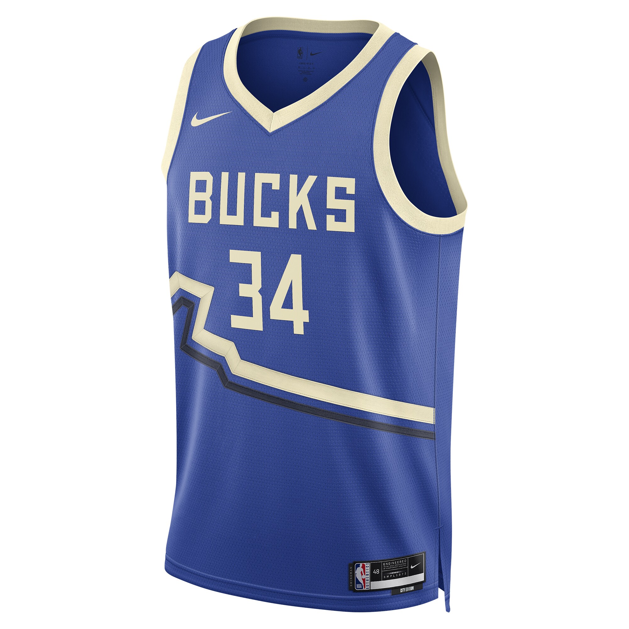Unisex Milwaukee Bucks Giannis Antetokounmpo  Royal 2024/25 Swingman Jersey - City Edition
