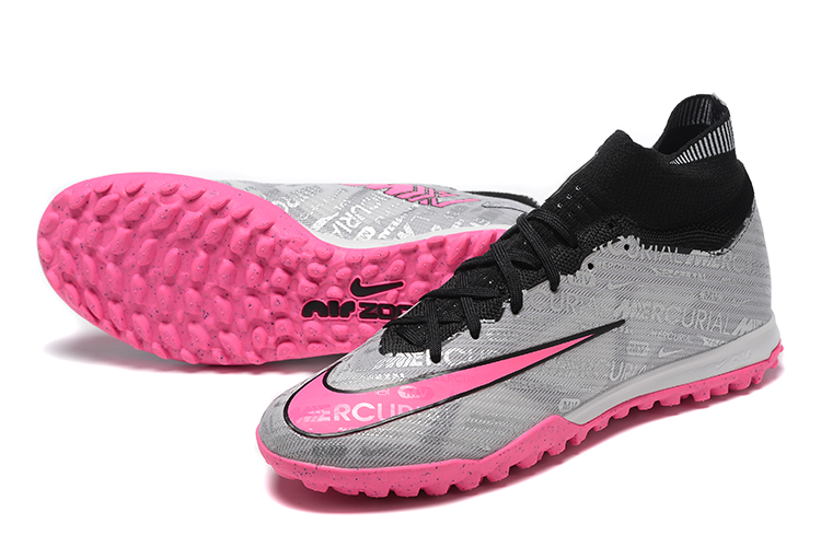 Assassin XV high-top fully knitted waterproof MD air cushion grass spike football shoes