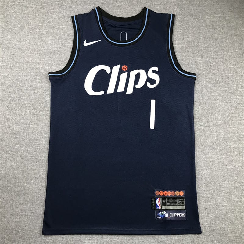 Men's Jersey 2024 Season Clippers #1 Dark Blue City Edition HAROEN