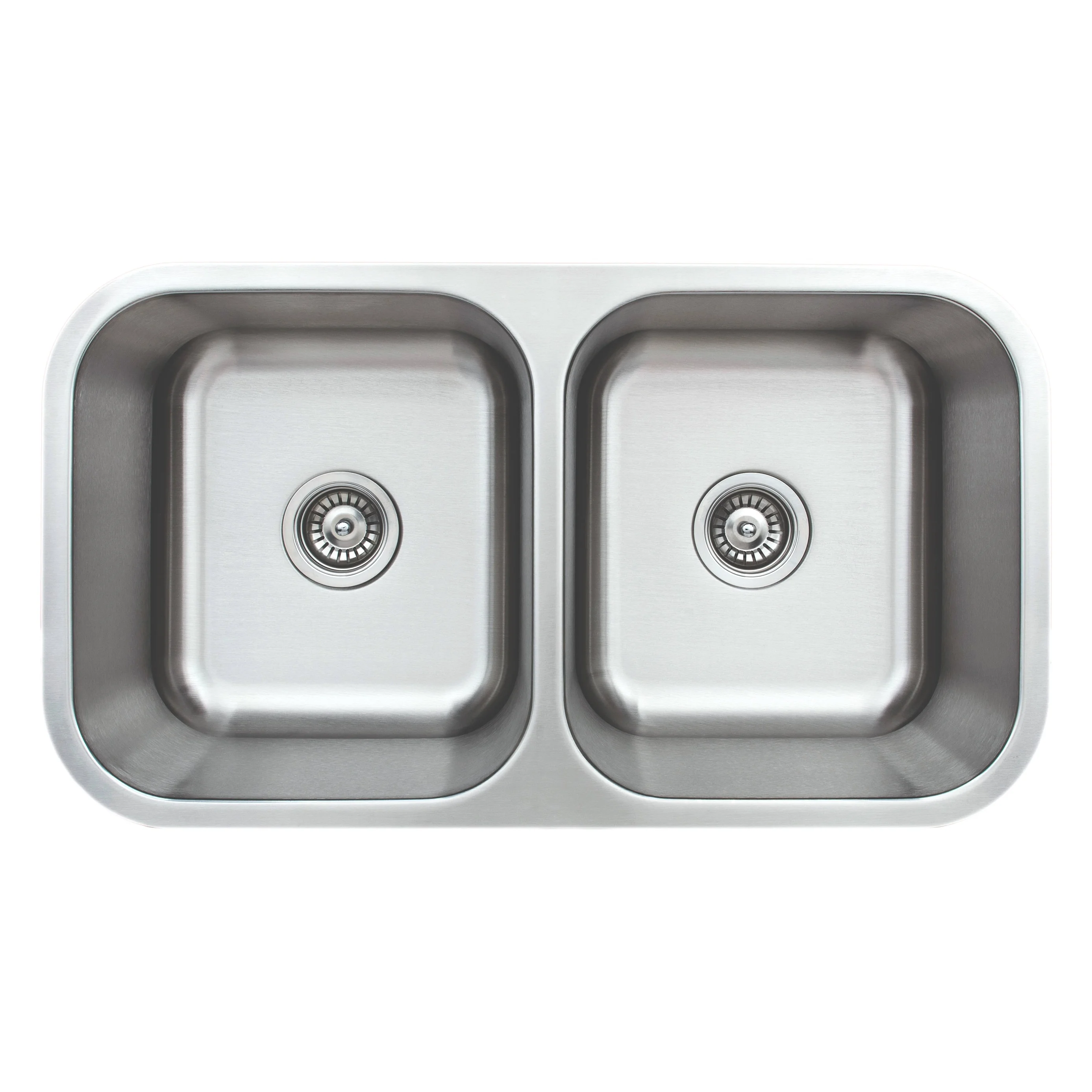 Wells Sinkware  Craftsmen Series 33-inch 16-gauge Undermount 50-50 Double Bowl Stainless Steel Kitchen Sink Package