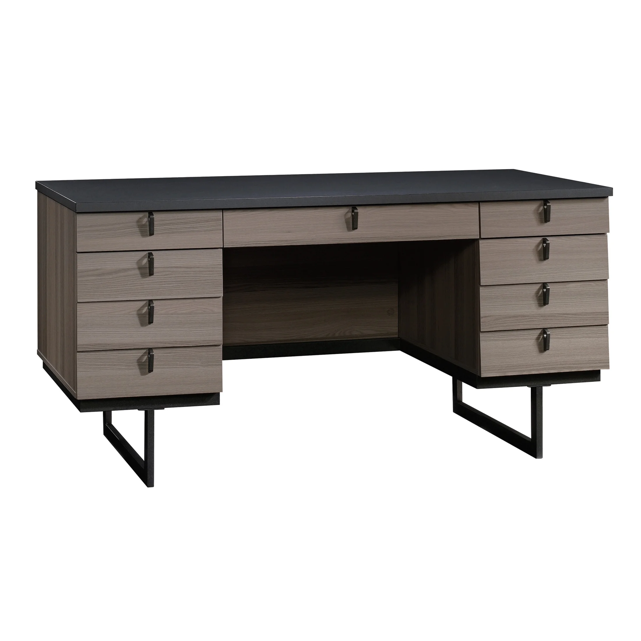 Sauder International Lux Executive Desk, Diamond Ash Finish