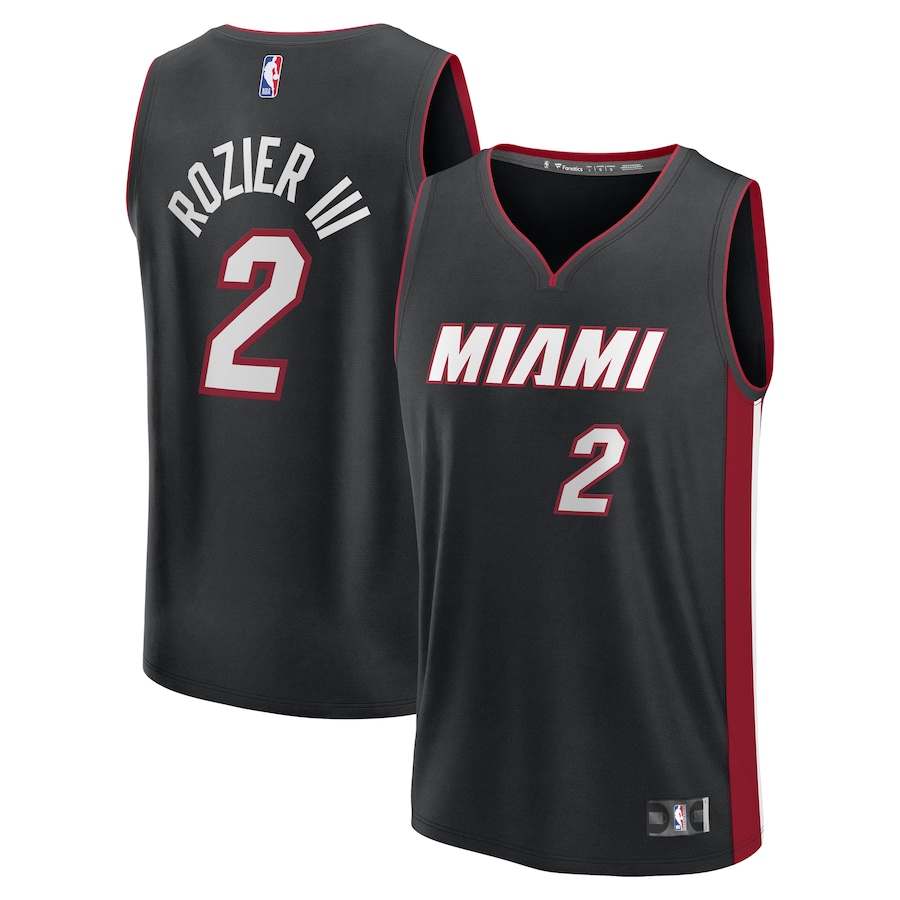 Youth Miami Heat Terry Rozier Fanatics Black Fast Break  Jersey - Icon Edition