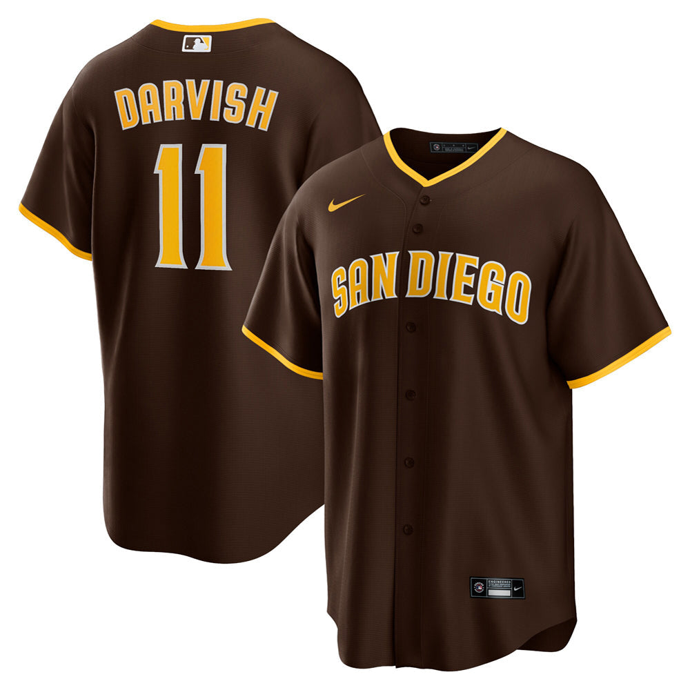 Men's San Diego Padres Yu Darvish Alternate Player Jersey - Brown