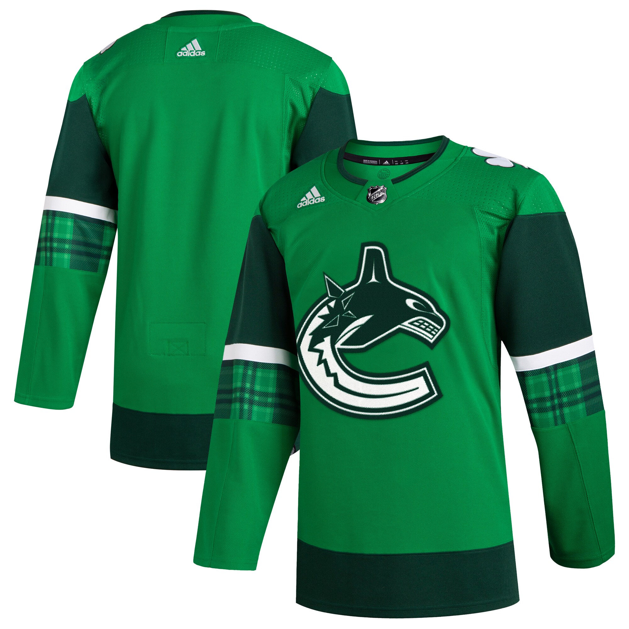 Vancouver Canucks  2023 St. Patrick’s Day Primegreen  Jersey – Kelly Green