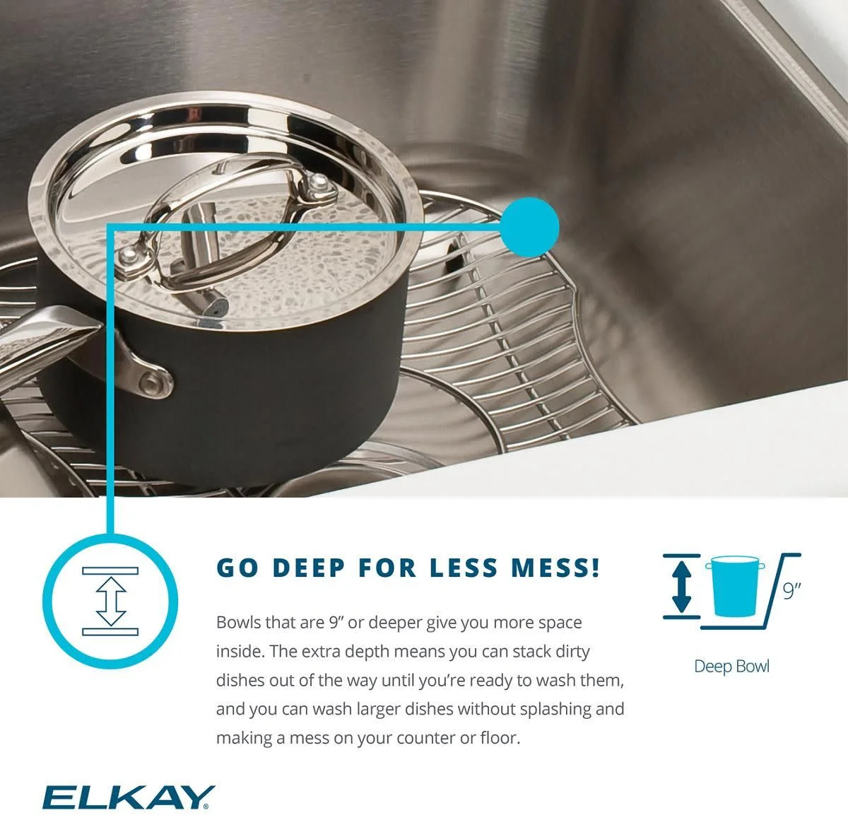 Elkay ELUH231710L Elkay Lustertone Stainless Steel 25-1/2