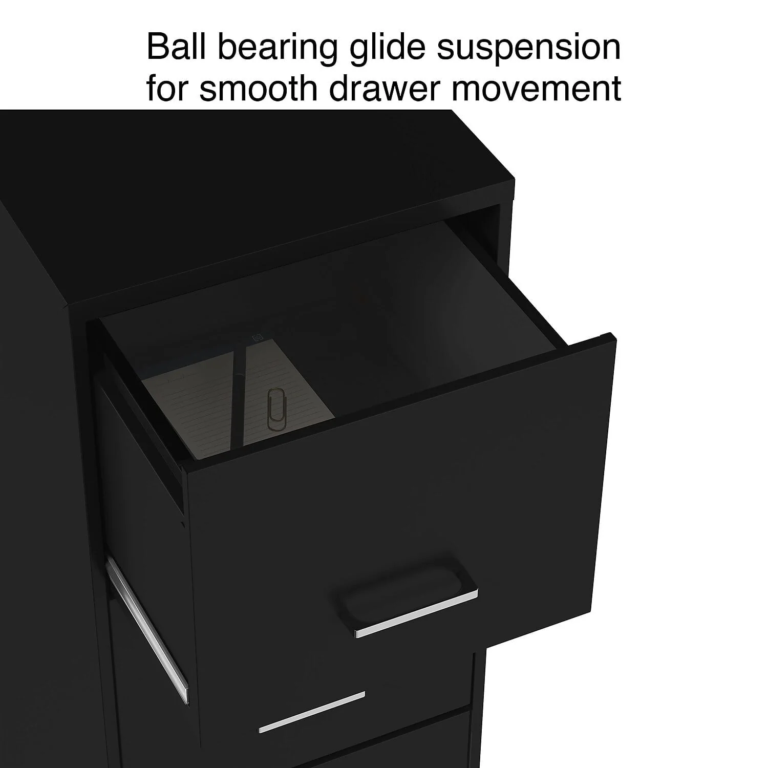 Staples 4-Drawer Vertical File Cabinet Locking Letter Black 18