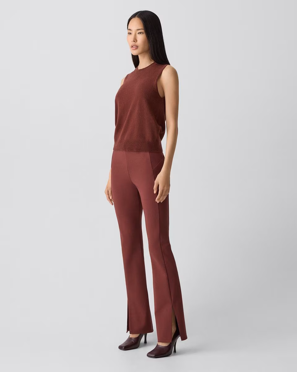 Flared Slit Legging in Motion Ponte