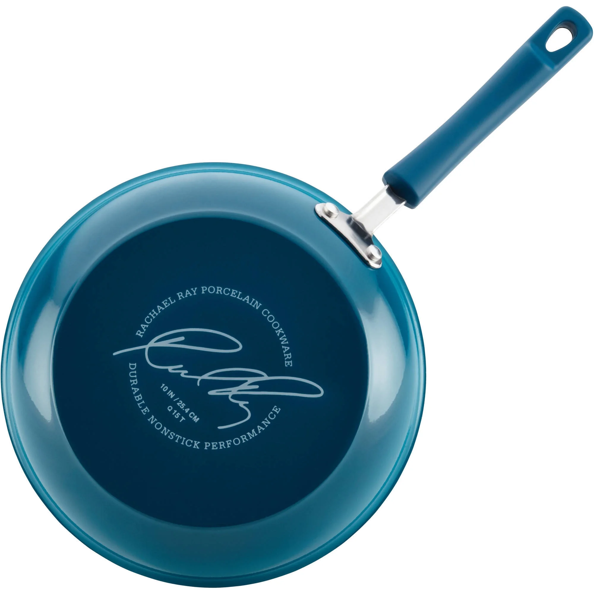 Rachael Ray 15-Piece Nonstick Pots and Pans Set/Cookware Set, Marine Blue