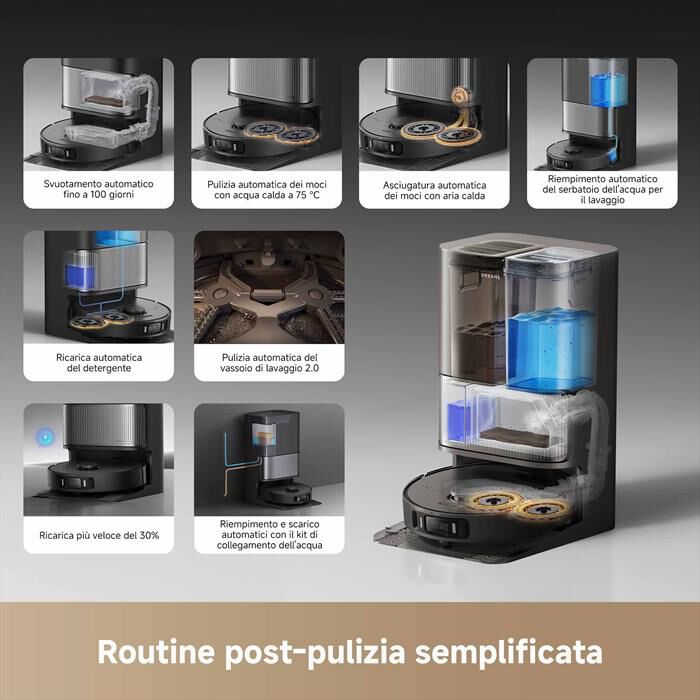 DREAME - Robot aspirapolvere lavapavimenti L40 VIM ULTRA AE-Nero