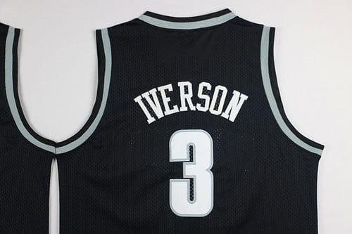 NCAA Allen Iverson No. 3 Georgetown University Edition Basketball Uniform Black