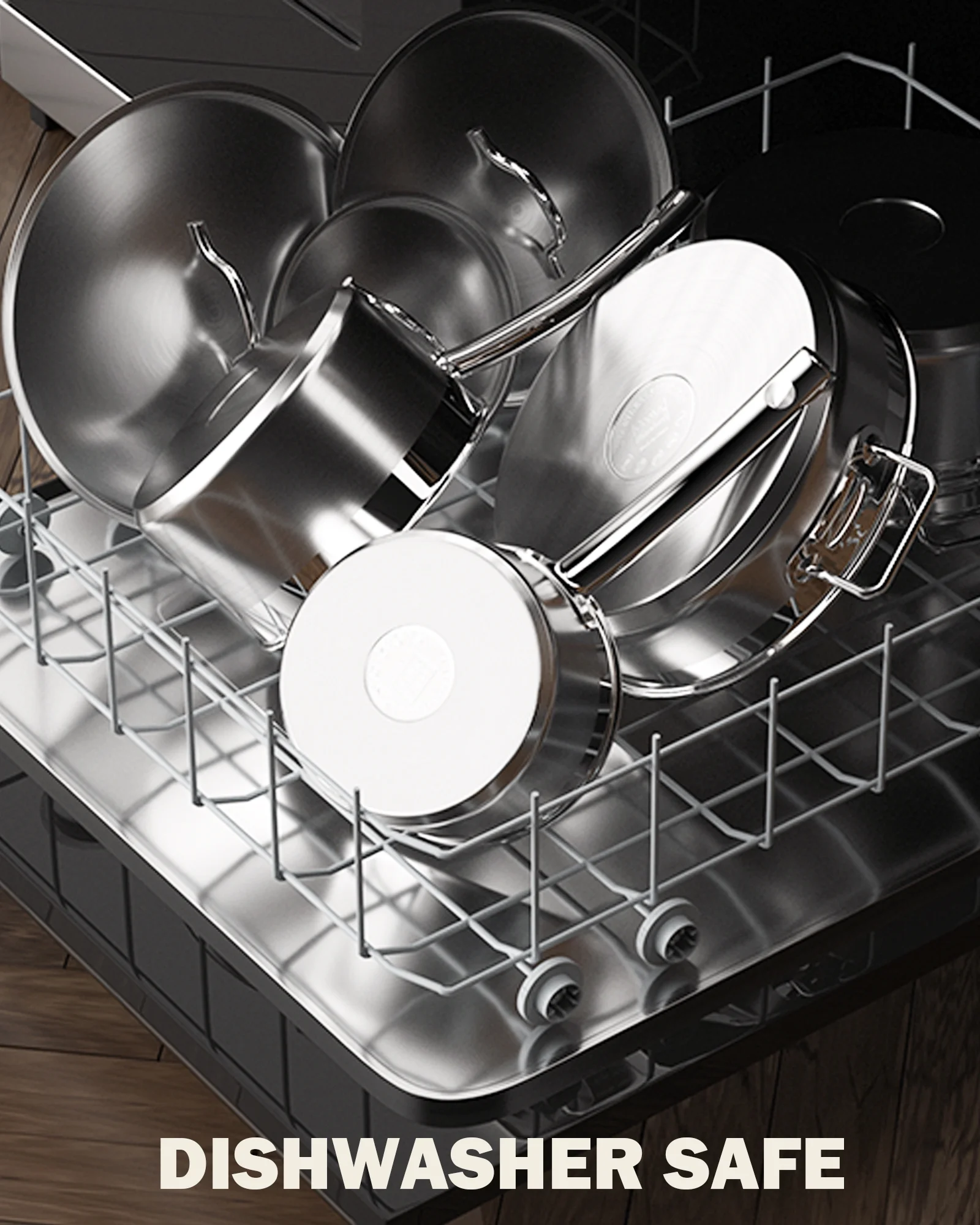 Cooks Standard Kitchen Cookware Sets Stainless Steel, Oven Safe Professional Pots and Pans Include Saucepan, Saut�� Pan, Stockpot with Lids, 8-Piece, Silver