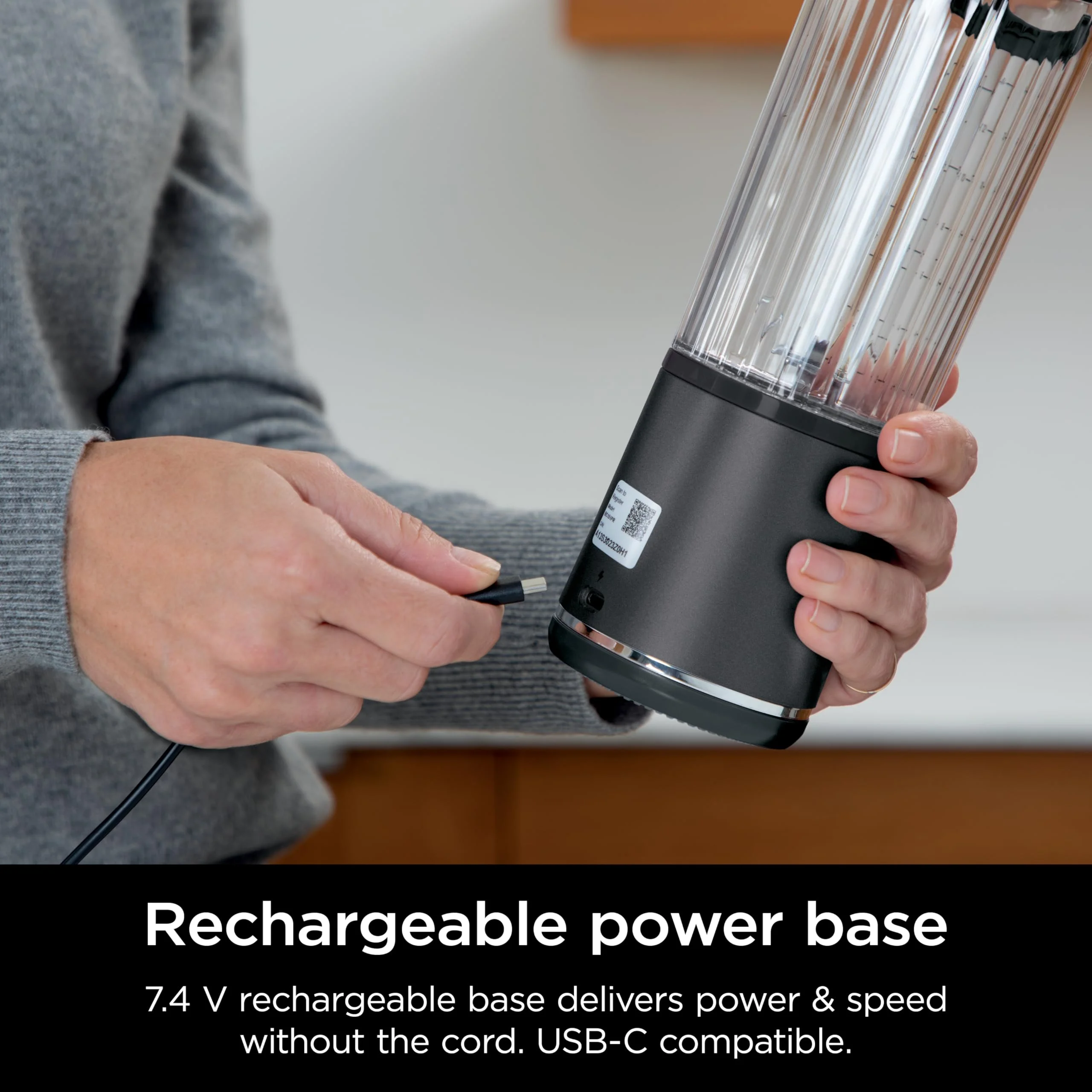 Ninja Blast Portable Blender, Cordless, 18oz. Vessel, Personal Blender for Shakes & Smoothies, BPA Free, Leakproof Lid & Sip Spout, USB-C Rechargeable, Dishwasher Safe Parts, Metallic Purple,