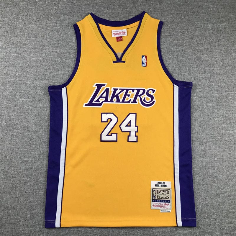 KID Lakers #24 yellow V-neck