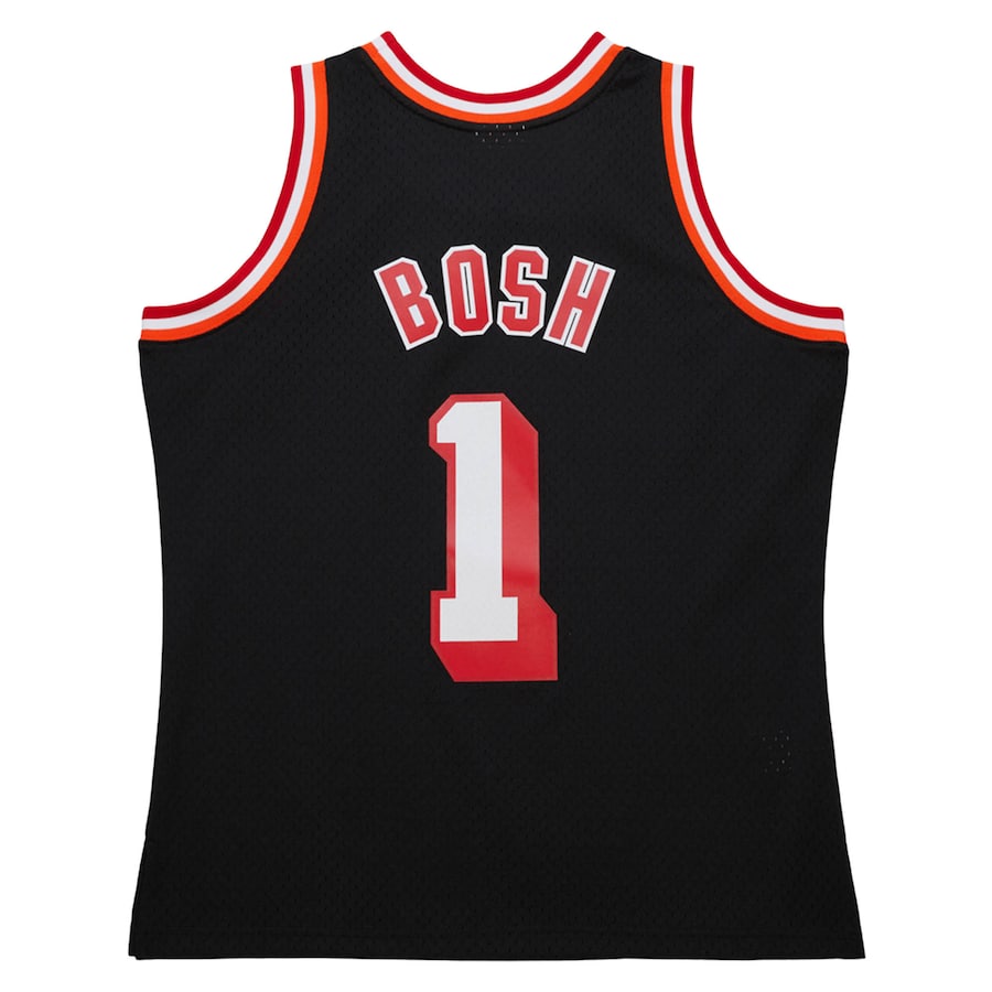 Men's Miami Heat Chris Bosh Mitchell & Ness Black 2013/14 Hardwood Classics Swingman Jersey