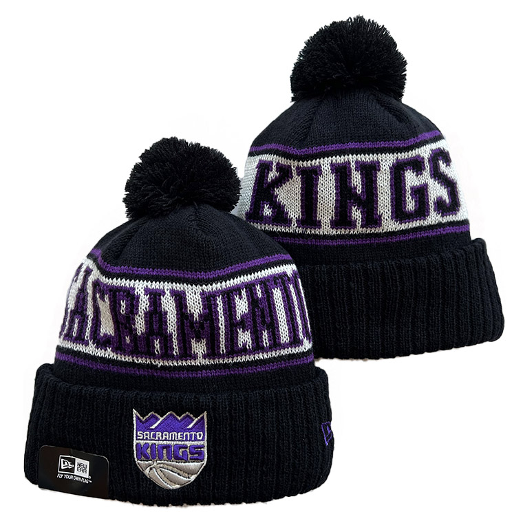 Sacramento Kings New Era Cuffed Knit Hat with Pom