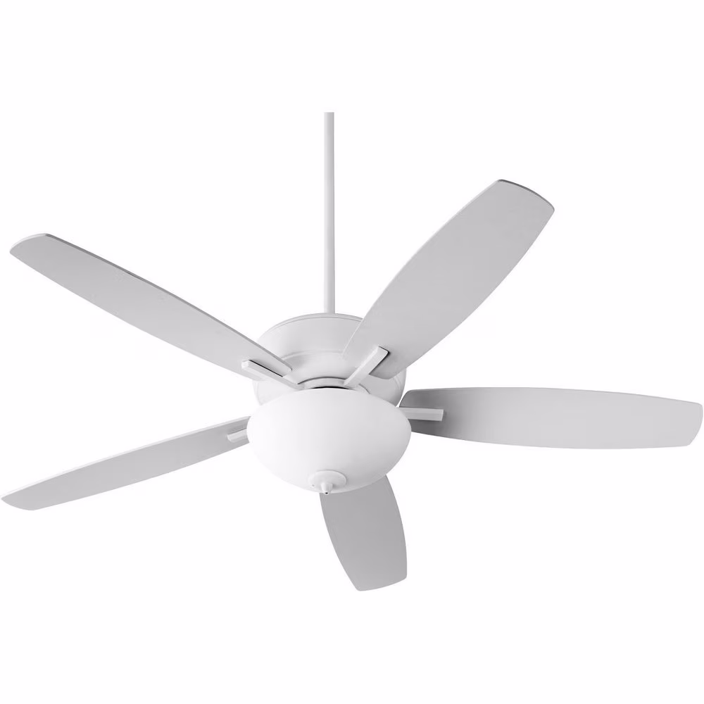 70525-80-Quorum Lighting-Breeze - 52 Inch 5 Blade Ceiling Fan with Bowl Light Kit-Aged Brass Finish-Dark Oak/Walnut Blade Color