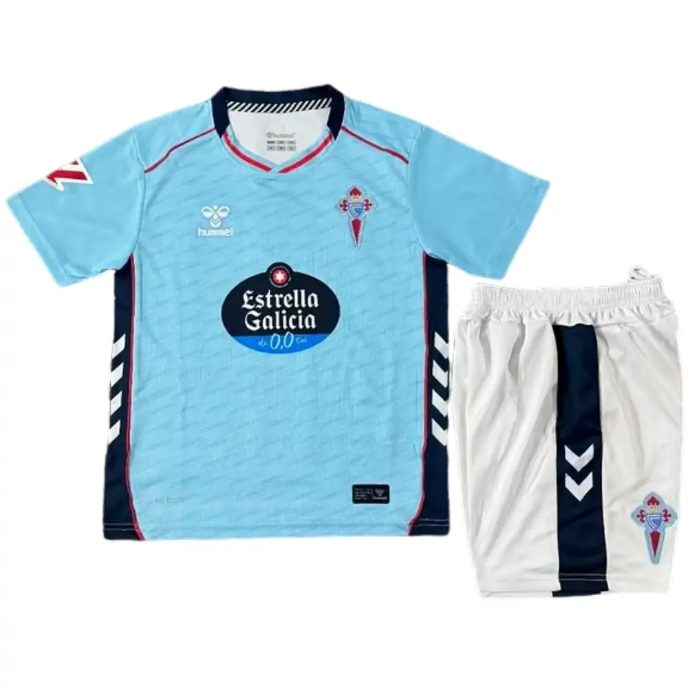 2025-26 Celta Vigo Home Stadium Children's Jersey Set - Fans Edition