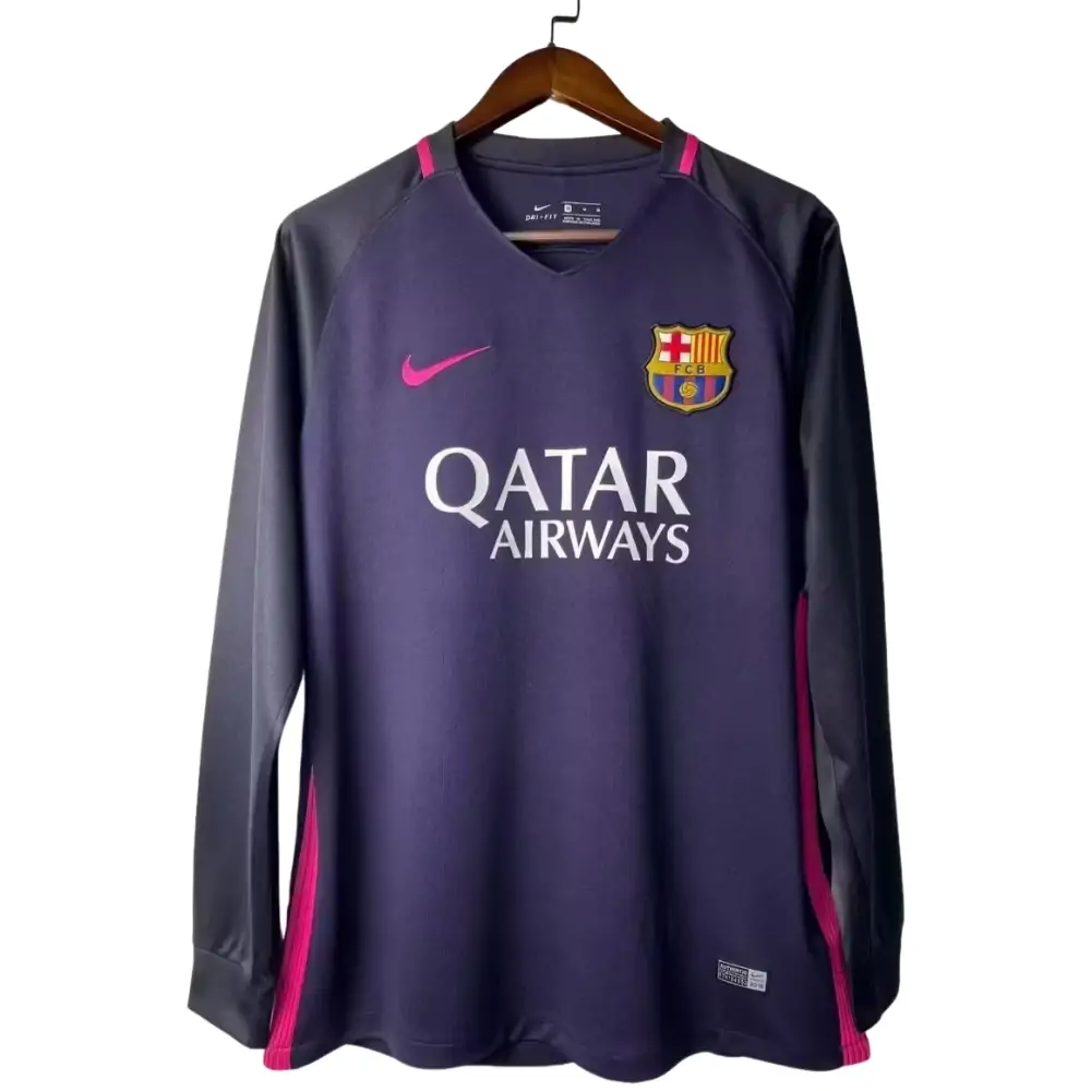 2016/2017 Retro Long Sleeve Barcelona Away Football Shirt 1:1 Thai Quality - Fans Edition
