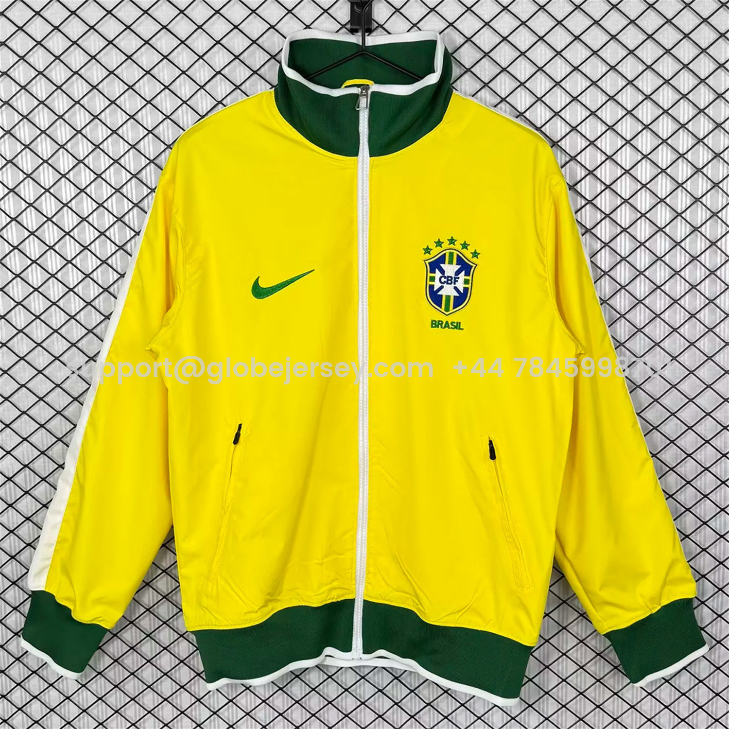 Retro Brazil 2010 Home Yellow Windbreaker