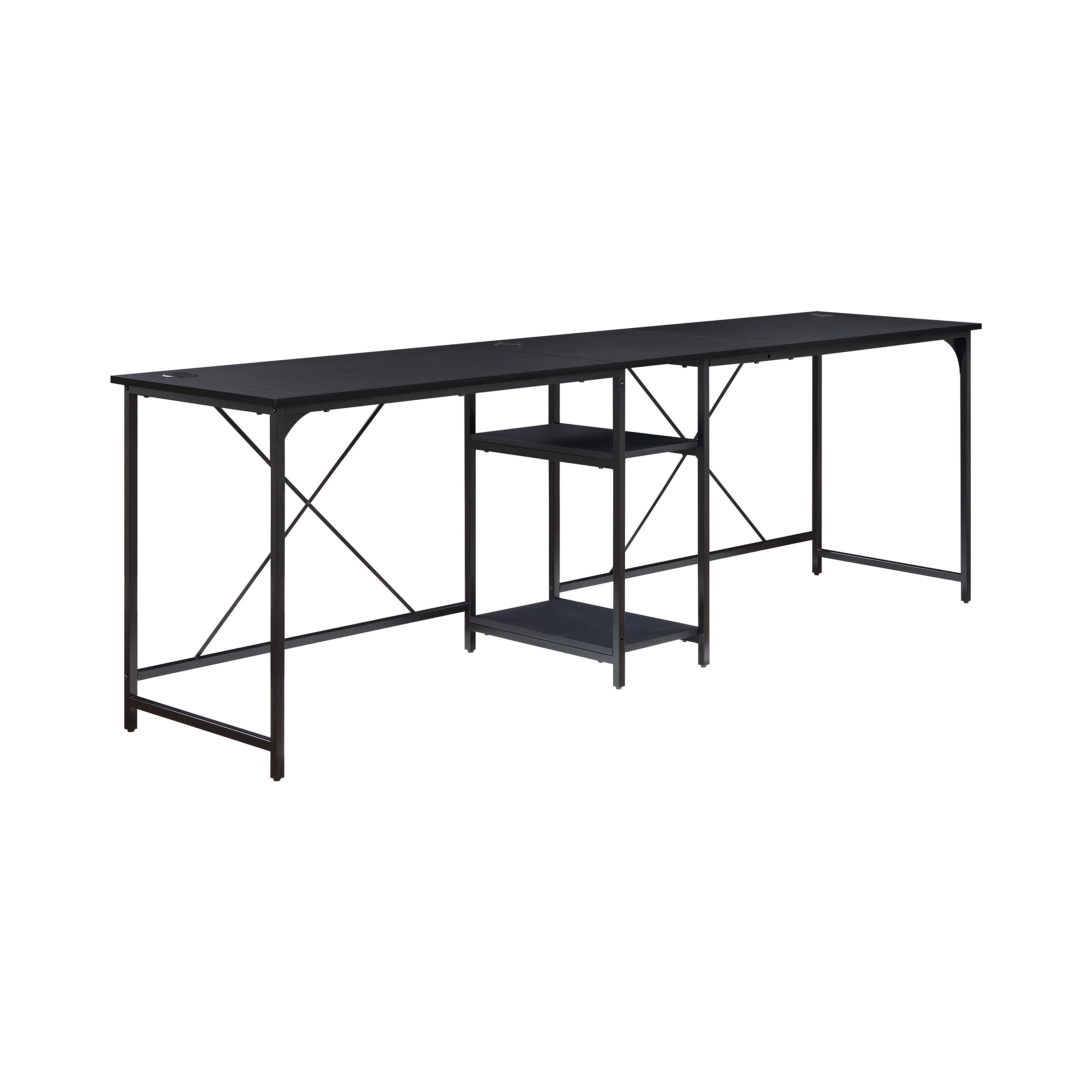 Mainstays Two-Way Convertible Desk with Lower Storage Shelf, Charcoal, for Adults and Teens