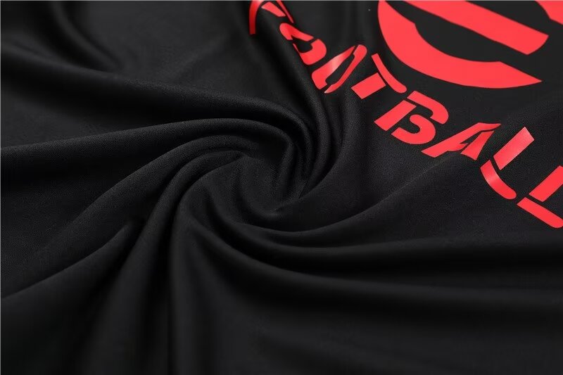 2023/2024 AC Milan Half-Pull Training Suit Black Football Shirt 1:1 Thai Quality Set