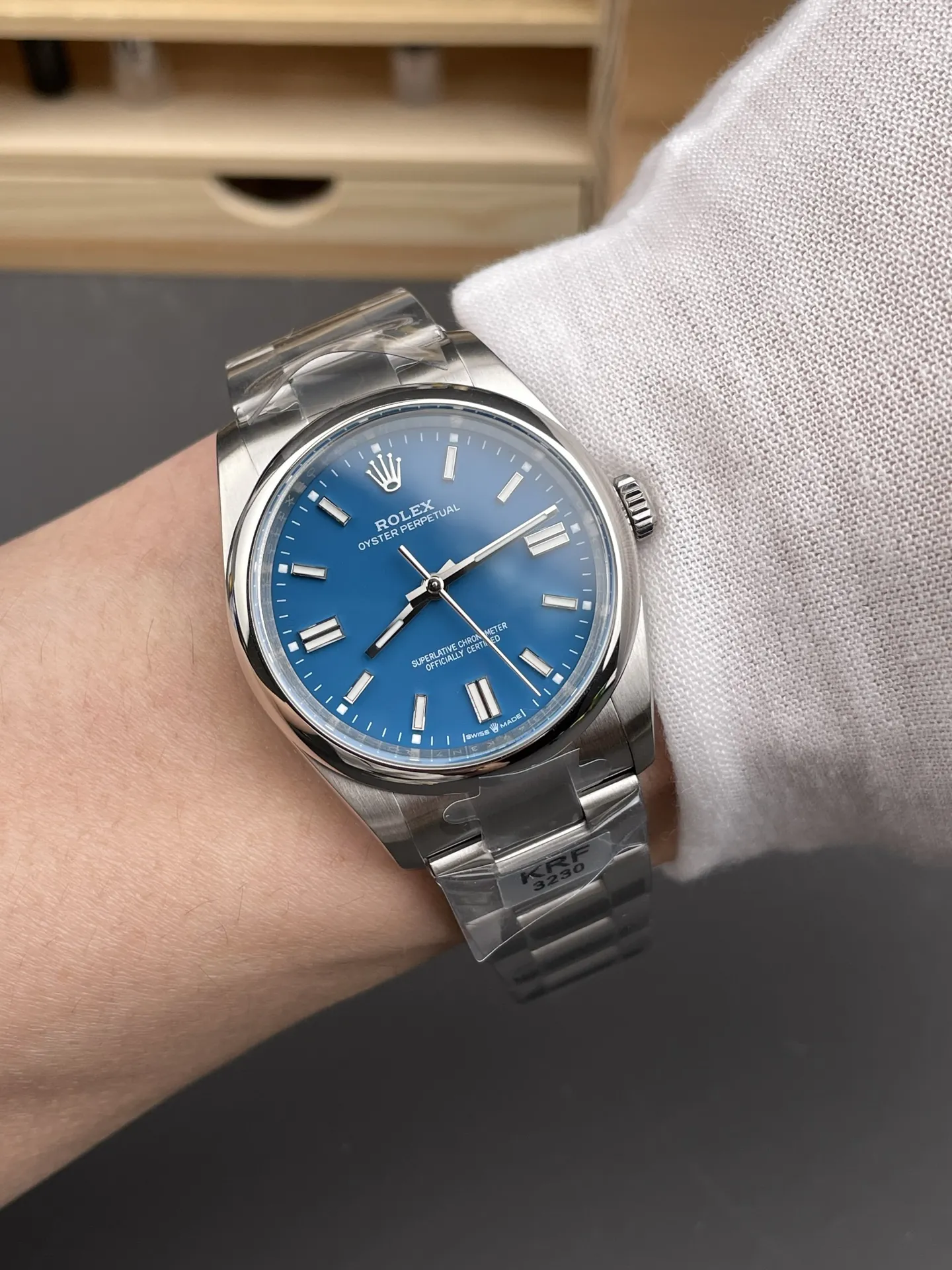 Rolex Oyster Perpetual Blue Dial 36mm