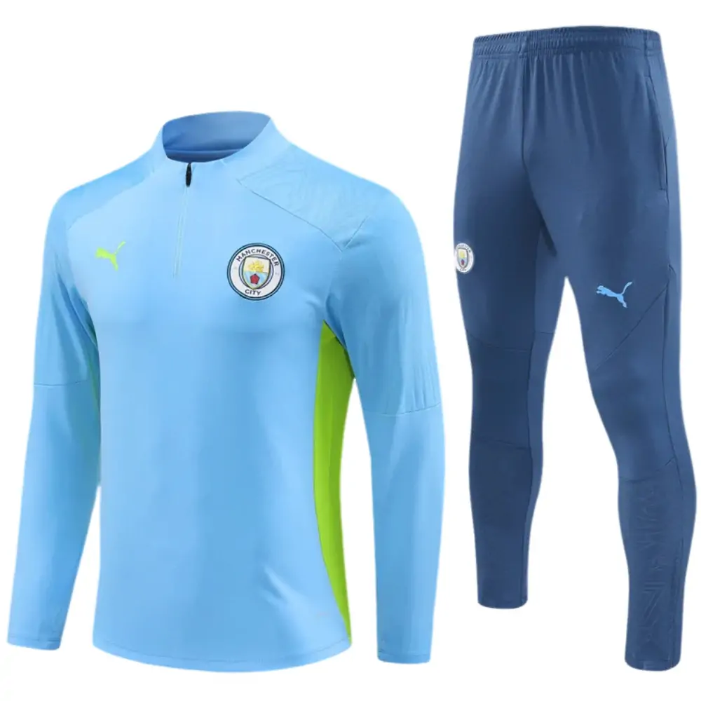 2024-25 New Season Manchester City Light Blue Children's Training Jersey