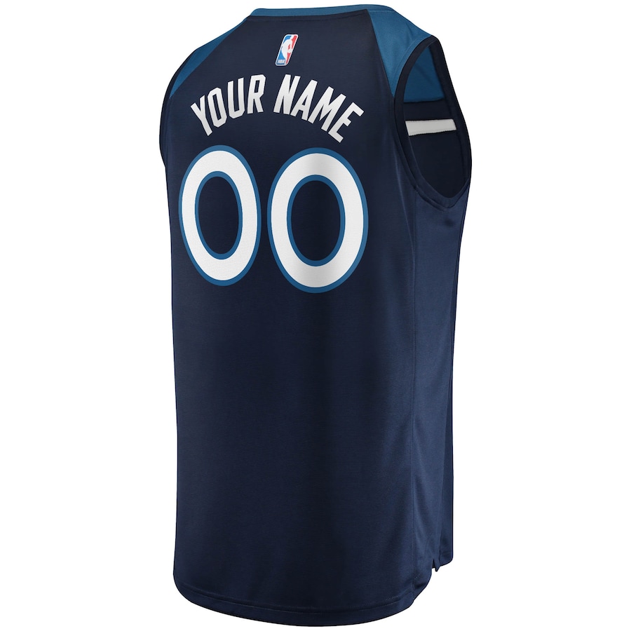 Youth Minnesota Timberwolves Fanatics Navy Fast Break Custom Replica Jersey - Icon Edition