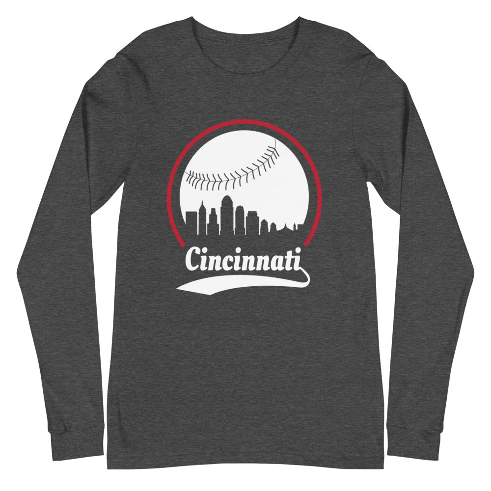 Unisex Cincinnati Reds Baseball Long Sleeve Tee Shirt