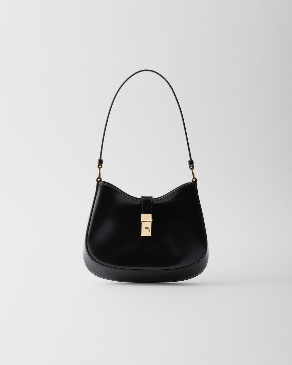 Cleo Brushed Leather Shoulder Bag With Clasp Closure