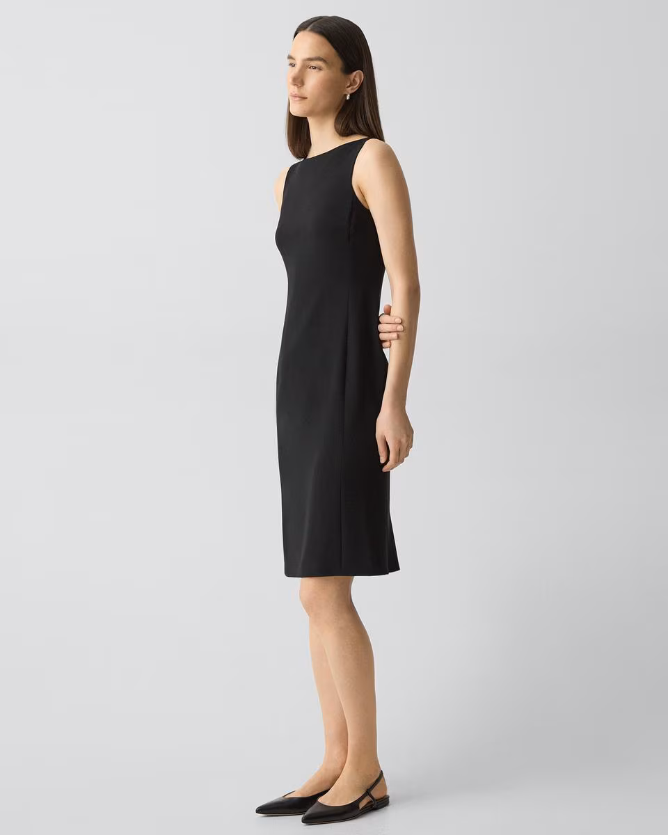 Flared Dress in Admiral Crepe