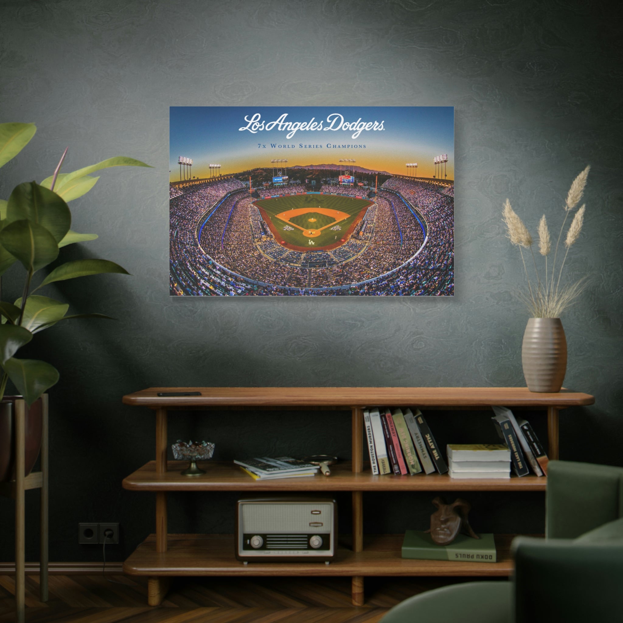 Chavez Ravine Los Angeles Dodgers Stadium Premium Wall Art Canvas Wrap