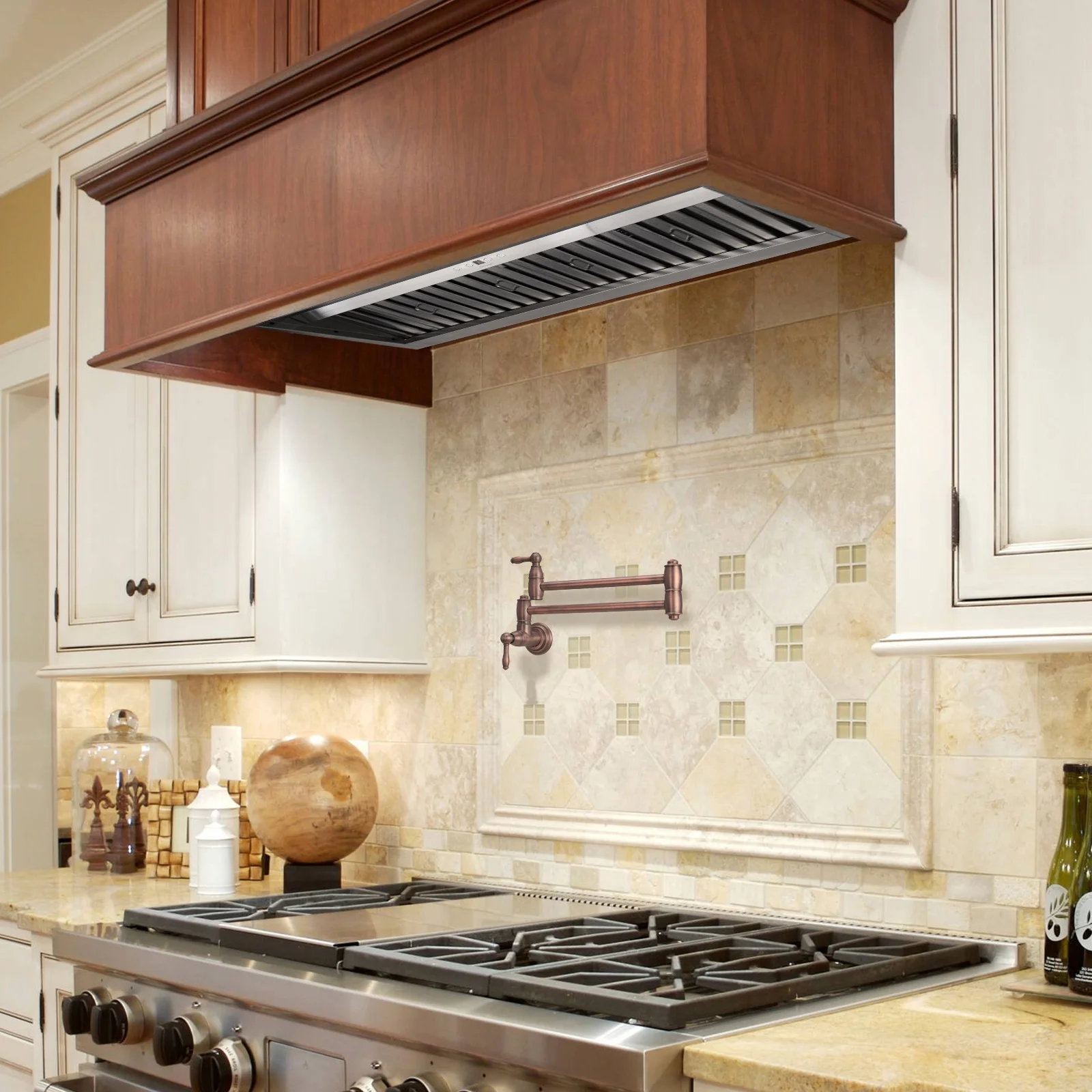Akicon 48 Inch Range Hood Insert, Stainless Steel 8