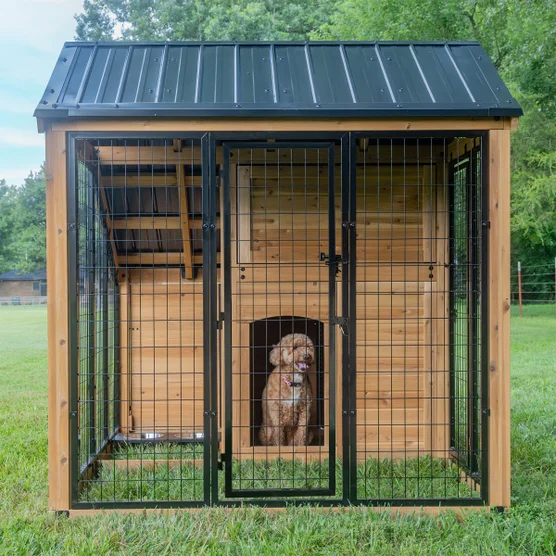 💥Costco-Last Day For Clearance✨Backyard Discovery 7’ x 5’ Canine Cabin Cedar Wood Outdoor Dog Kennel