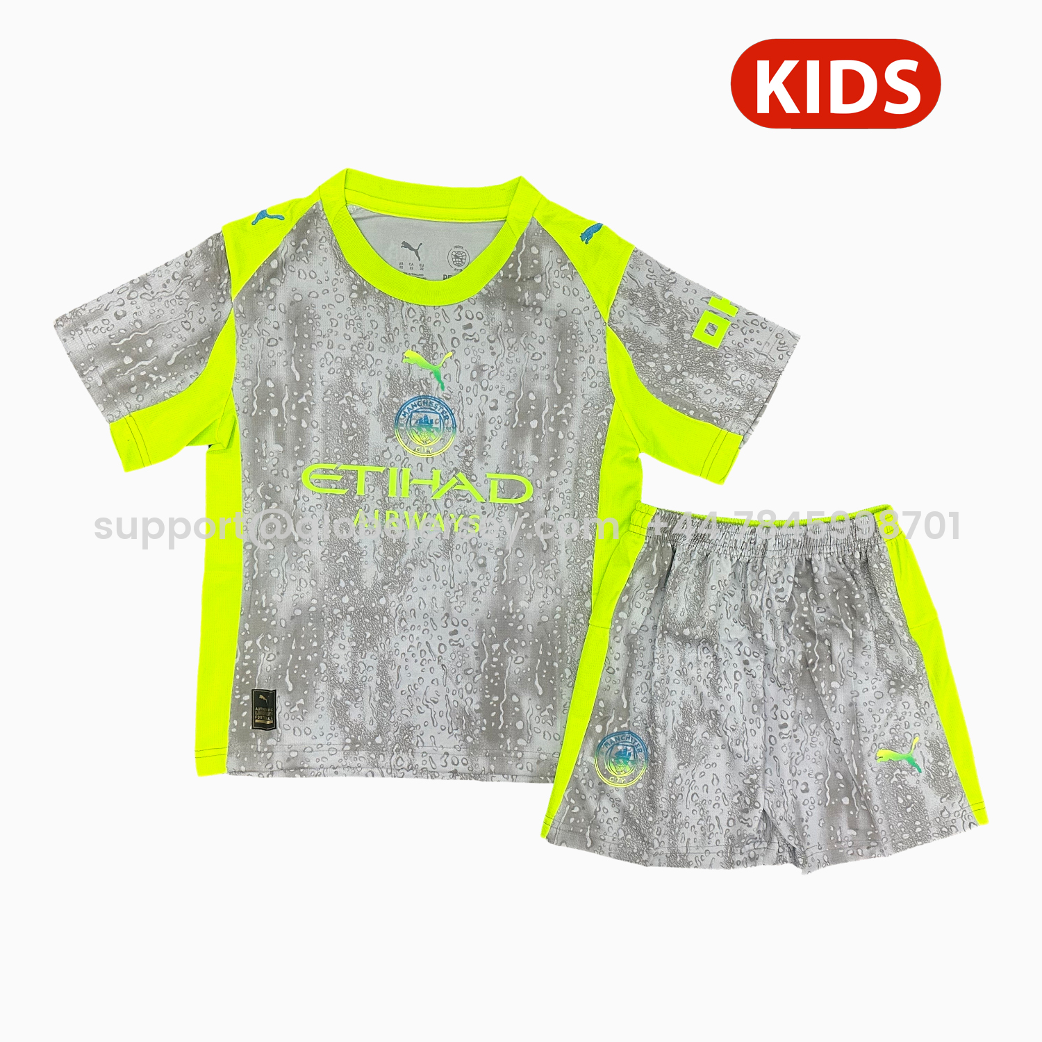 Manchester City 25-26 Third Gray Kids Kit