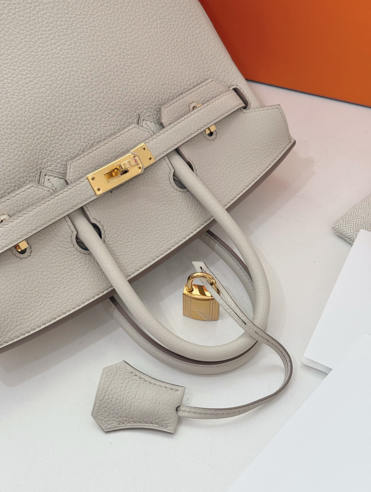Hermès Birkin 25-30 Glacier White TOGO Custom