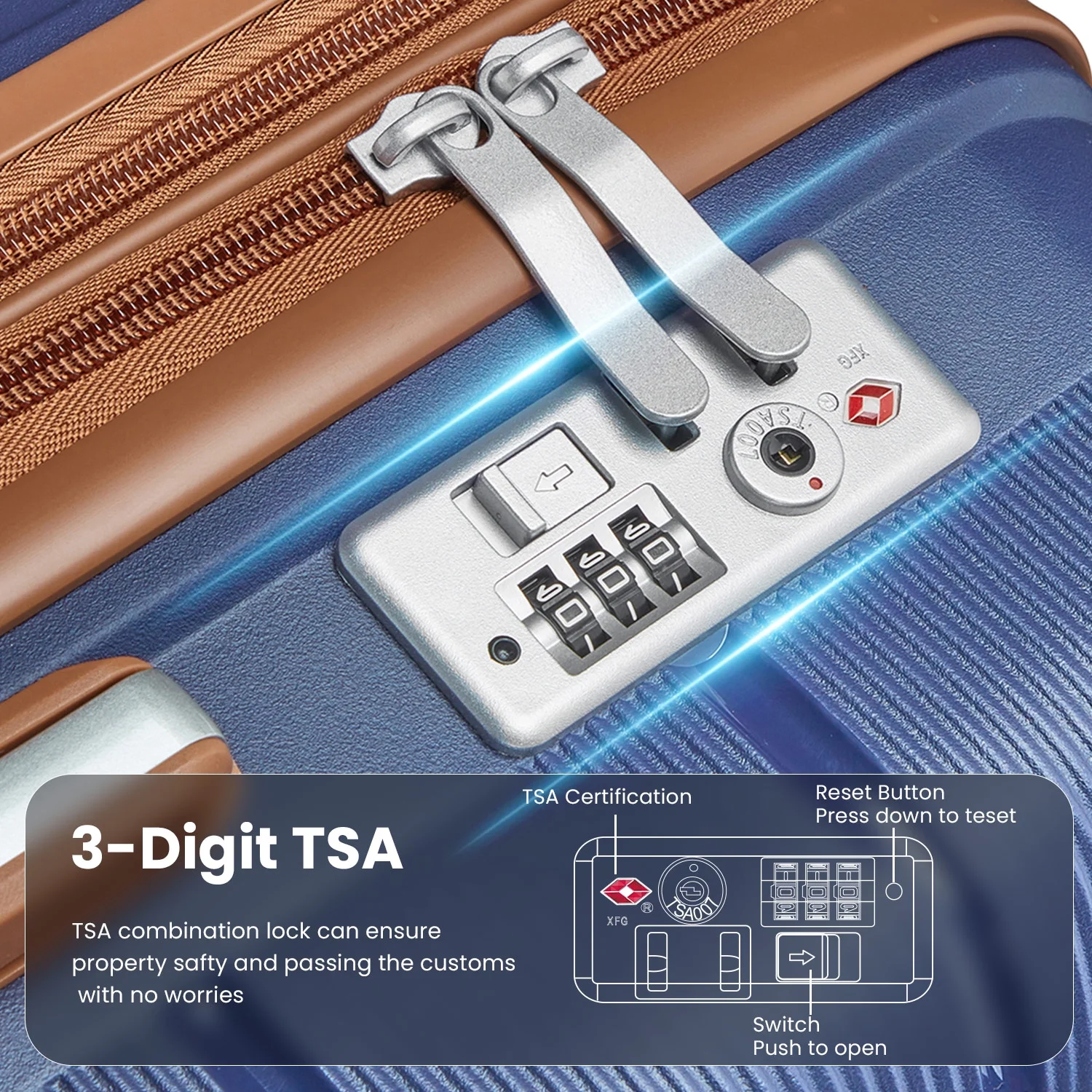 4 Piece Luggage Set, Expandable Lightweight Suitcase Set, PP Materials Travel Luggage with TSA Lock Spinner Wheels, White (14/20/24/28)