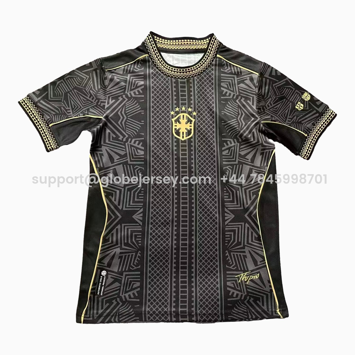 Brazil 2026 COMMA Black Neymar Special Jersey - Fans Version