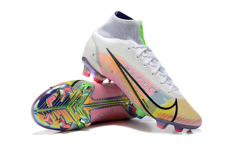 Assassin 14th generation high-top electroplated fully knitted waterproof FG football shoes