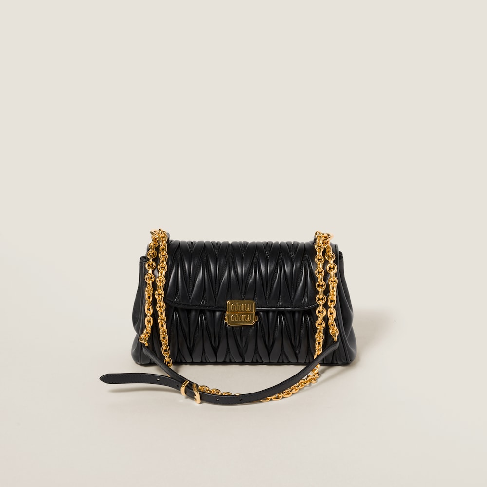 Matelassé nappa leather shoulder bag