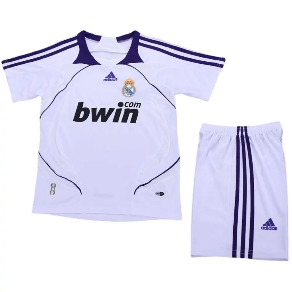 2007-08 Real Madrid Home Retro Children's Jersey Set - Fans Edition