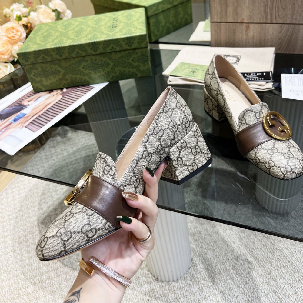 Gucci Women’S Blondie Pump Beige ‎701711 9I650 9769