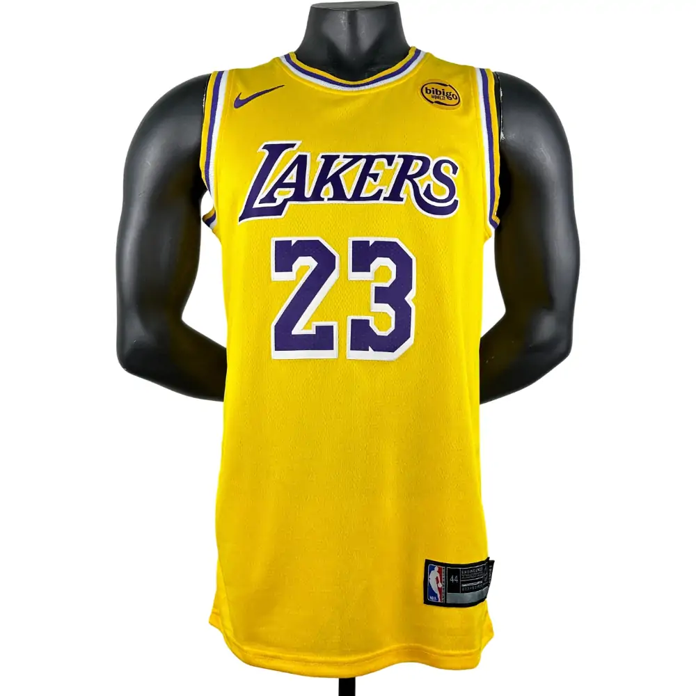Embroidered Lakers Crew Neck Yellow No. 23 James