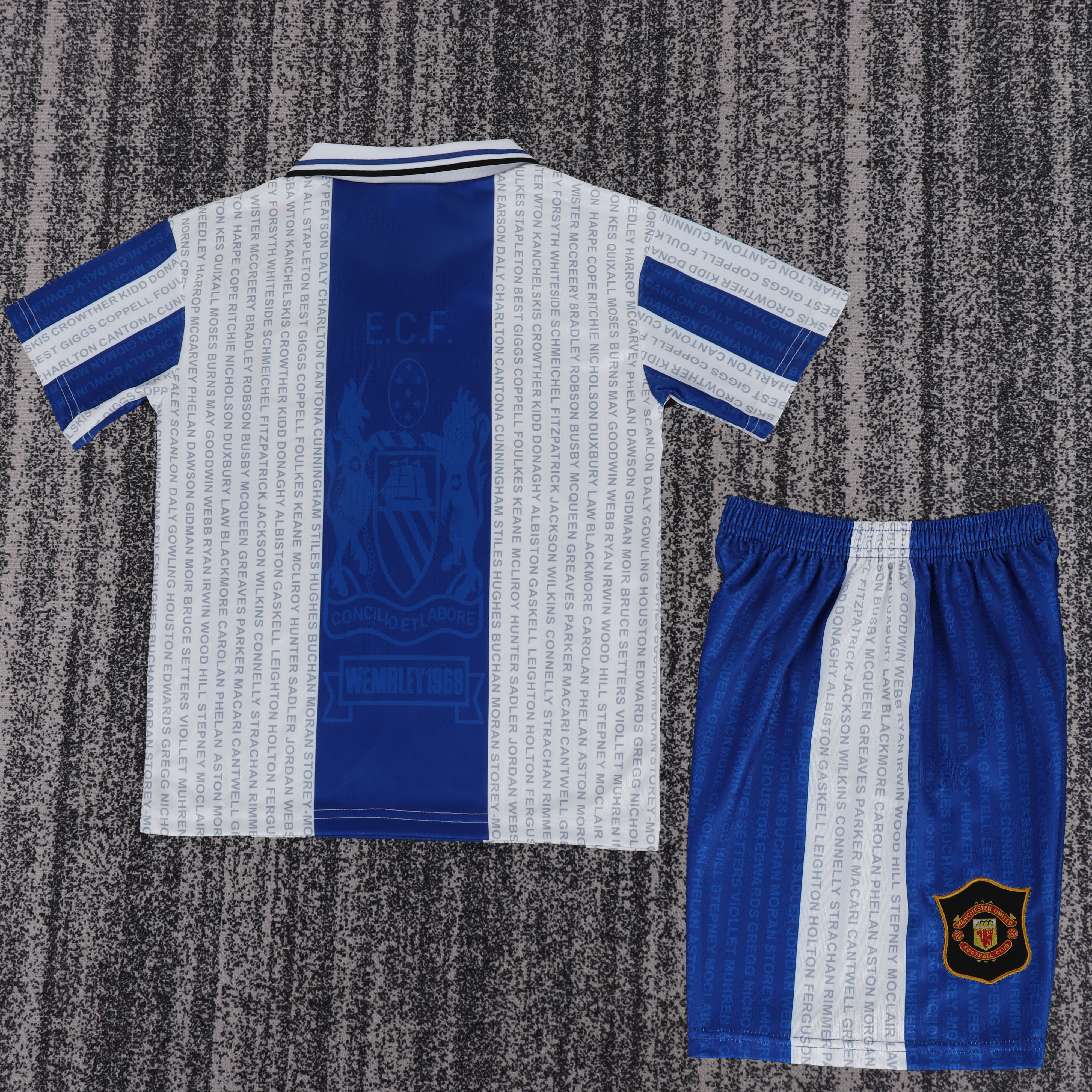 1994-96 Manchester United Second Away Retro Children's Jersey Set - Fans Edition