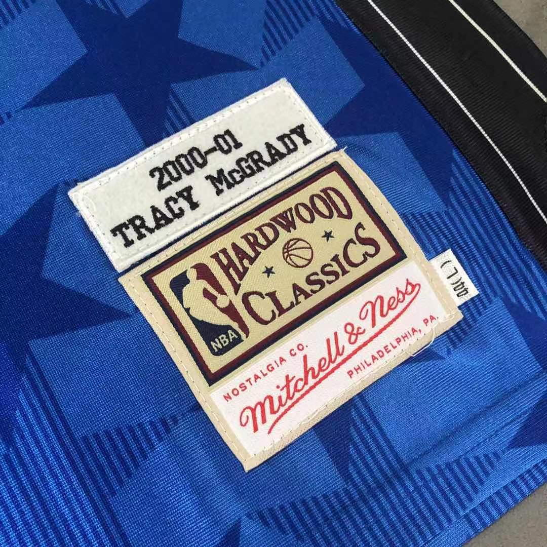Magic 1# McGrady 00-01 AU Player Edition Retro MN Mercerized Jersey - Blue