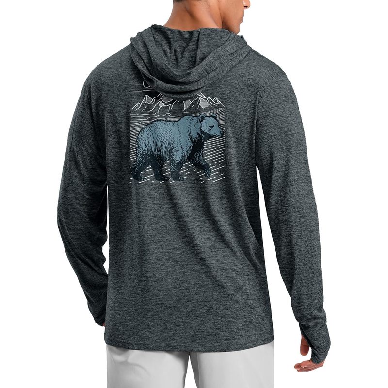 Men's UPF 50+ Sun Protection Hoodie Lightweight Long Sleeve