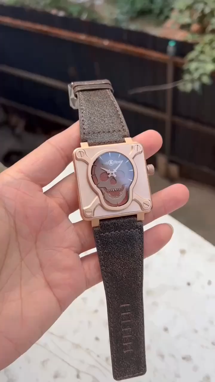 【Super Clone】Bell & Ross BR0192-SKULL-BR BR 01 Skull Bronze 46 mm Watch